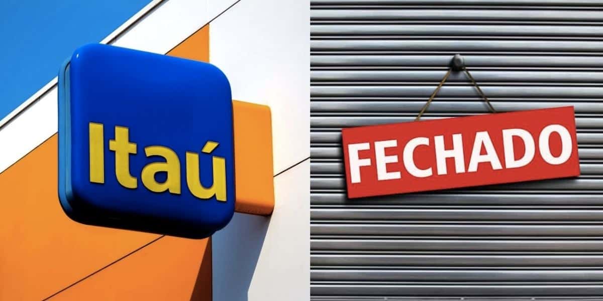Agência do Itaú e loja fechada (Fotos: Reproduções / Internet)