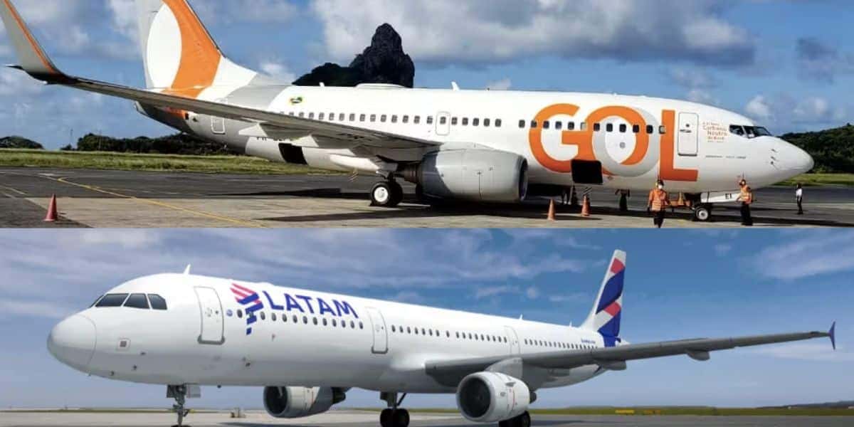 Aviões da Gol e Latam (Fotos: Reproduções / Ana Clara Marinho / Globo / Companhia)