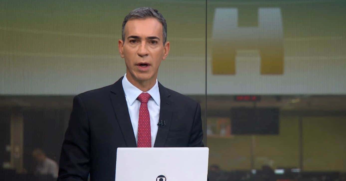 César Tralli no Jornal Hoje (Foto: Reprodução / Globo)