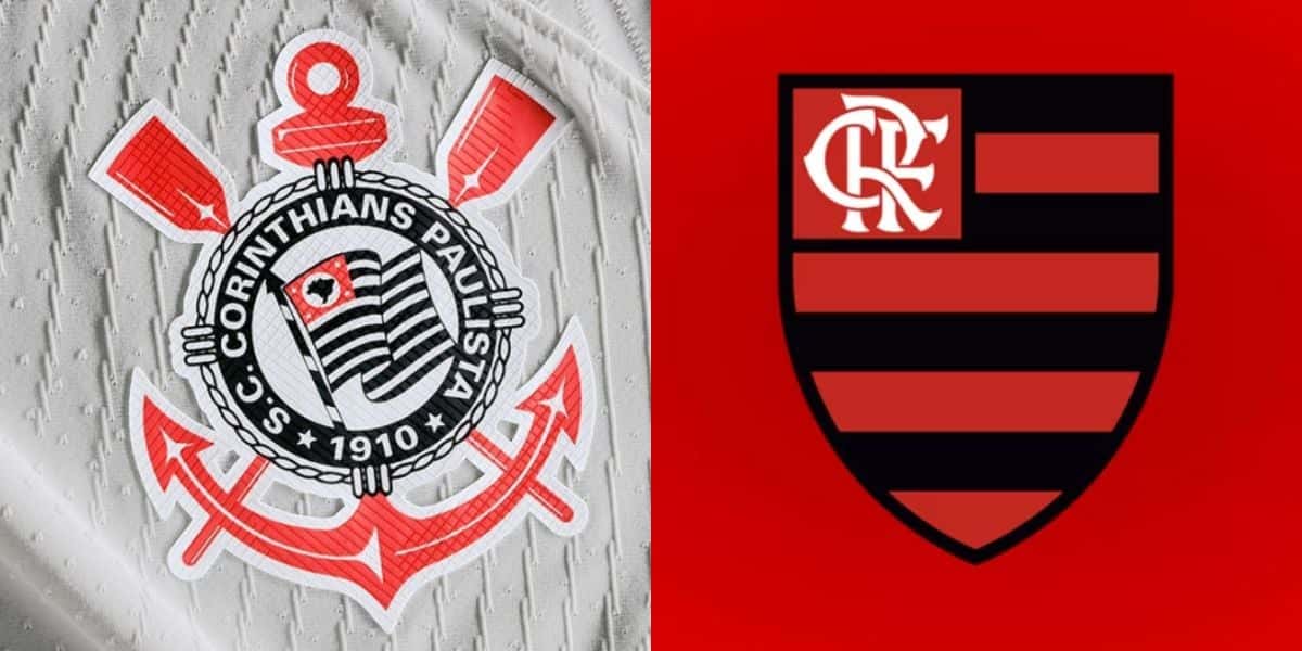 Logo Corinthians / Logo Flamengo - Montagem: TV FOCO