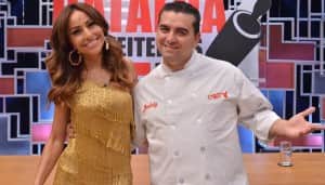 Buddy Valastro e Sabrina Sato no último "Batalha dos Confeiteiros" (Foto: Antonio Chahestian/Record) Buddy Valastro e Sabrina Sato no último "Batalha dos Confeiteiros" (Foto: Antonio Chahestian/Record)