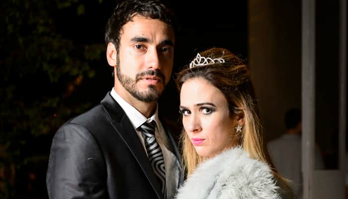 Fedora (Tatá Werneck) e Leozinho (Gabriel Godoy) em "Haja Coração" (Foto: Globo/Ramón Vasconcelos) Fedora (Tatá Werneck) e Leozinho (Gabriel Godoy) em "Haja Coração" (Foto: Globo/Ramón Vasconcelos)