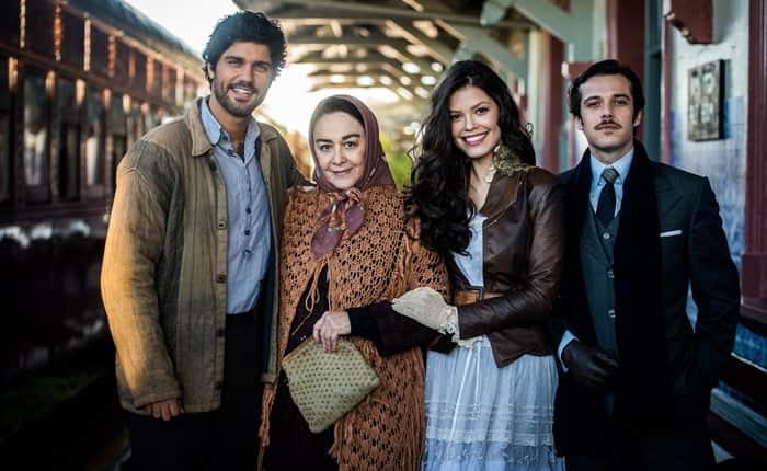 Bruno Cabrerizo, Nívea Maria, Vitória Strada a Jayme Matarazzo em 'Tempo de Amar' (Foto: Globo João Miguel Júnior) Bruno Cabrerizo, Nívea Maria, Vitória Strada a Jayme Matarazzo em 'Tempo de Amar' (Foto: Globo João Miguel Júnior)