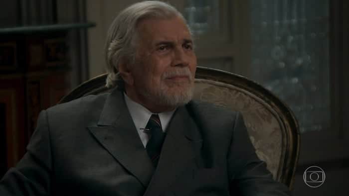 Lorde Williamson (Tarcísio Meira) em cena de Orgulho e Paixão (Foto: Reprodução/Globo)