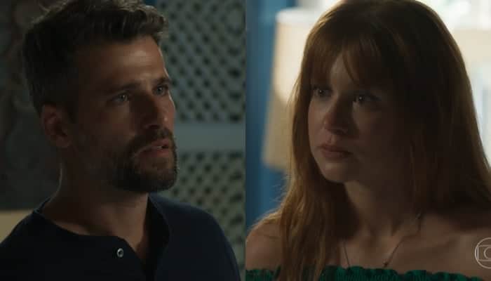 Gabriel (Bruno Gagliasso) e Luz (Marina Ruy Barbosa) em O Sétimo Guardião (Foto: Reprodução/Globo) Gabriel (Bruno Gagliasso) e Luz (Marina Ruy Barbosa) em O Sétimo Guardião (Foto: Reprodução/Globo)