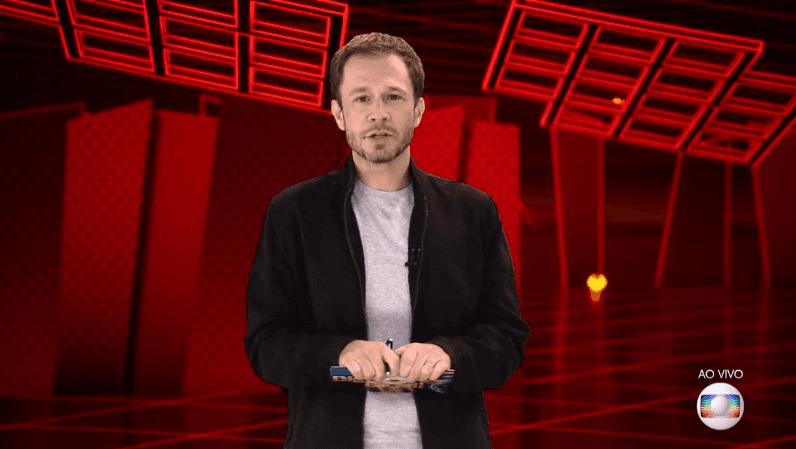 O apresentador Tiago Leifert no BBB19 (Foto: Reprodução/Globo)