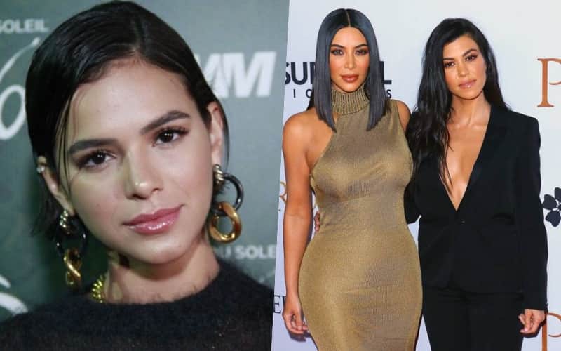 Bruna Marquezine, da Globo passa a perna em irmã de Kim Kardashian e é flagrada com ex de socialite Foto: Montagem Bruna Marquezine, da Globo passa a perna em irmã de Kim Kardashian e é flagrada com ex de socialite Foto: Montagem