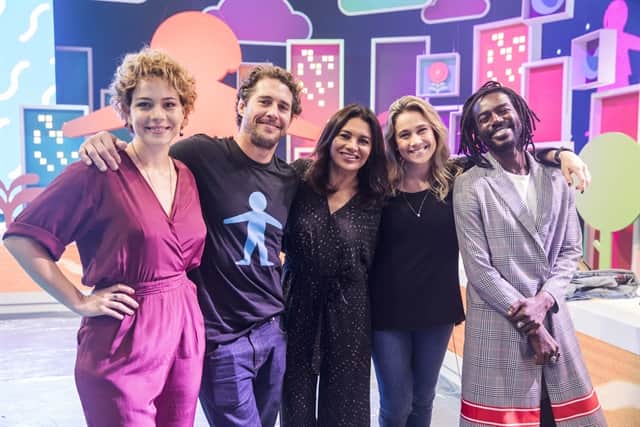 Leandra Leal, Dira Paes, Fernanda Gentil, Flavio Canto e Jonathan Azevedo vão apresentar o show do Criança Esperança (Foto: Globo/Victor Pollak) Leandra Leal, Dira Paes, Fernanda Gentil, Flavio Canto e Jonathan Azevedo vão apresentar o show do Criança Esperança (Foto: Globo/Victor Pollak)