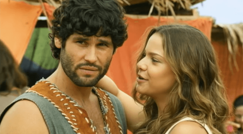 Dudu Azevedo e Milena Toscano em cena na novela O Rico e Lázaro, que vai substituir Jezabel no horário nobre da Record. (Foto: Reprodução) Dudu Azevedo e Milena Toscano em cena na novela O Rico e Lázaro, que vai substituir Jezabel no horário nobre da Record. (Foto: Reprodução)