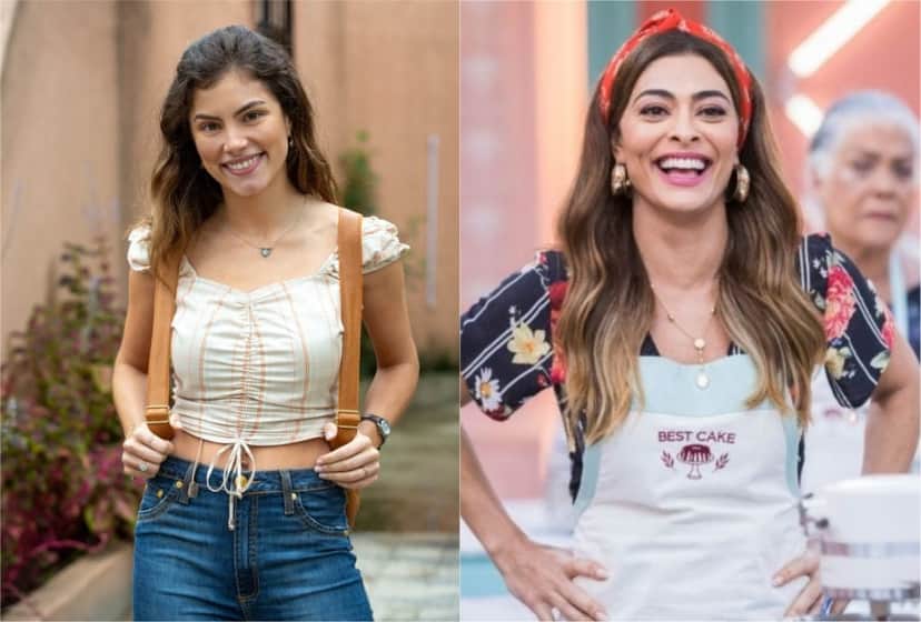 Joana (Bruna Hamú) e Maria da Paz (Juliana Paes) podem ser mãe e filha em A Dona do Pedaço da Rede Globo (Montagem: TV Foco) Joana (Bruna Hamú) e Maria da Paz (Juliana Paes) podem ser mãe e filha em A Dona do Pedaço da Rede Globo (Montagem: TV Foco)