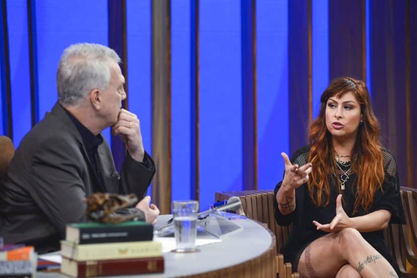 Pitty durante o Conversa com Bial (Foto: Reprodução) Pitty durante o Conversa com Bial (Foto: Reprodução)