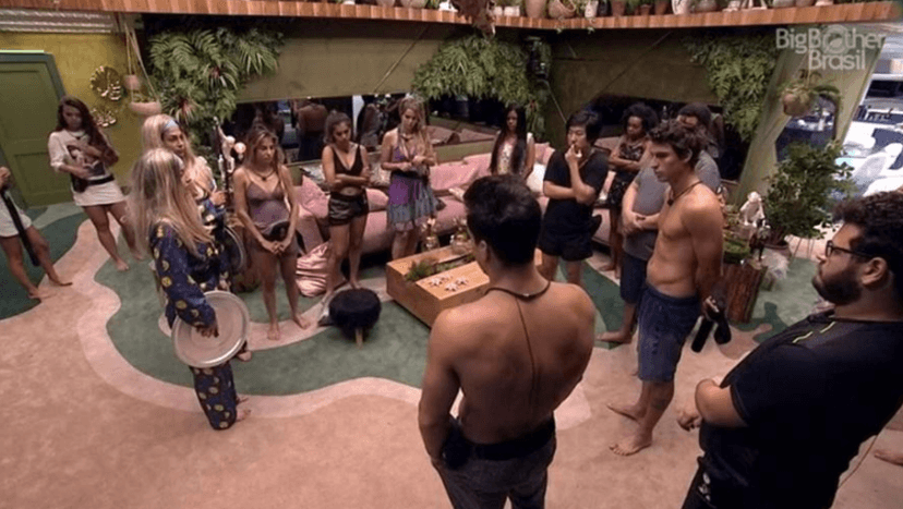 Participantes do BBB20 reunidos (foto: reprodução/Globoplay) Participantes do BBB20 reunidos (foto: reprodução/Globoplay)