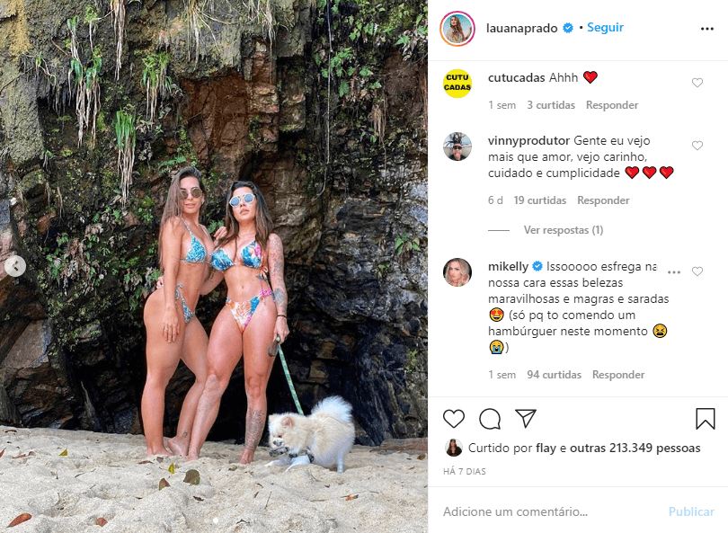 Lauana Prado e a namorada gata, Verônica Schulz Ribeiro (Foto: Reprodução/ Instagram)