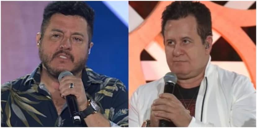 Bruno e Marrone surgiram juntos em live (Foto: Reprodução) Bruno e Marrone surgiram juntos em live (Foto: Reprodução)