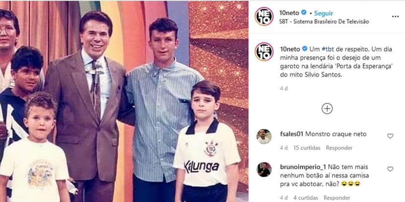 Neto ao lado de Silvio Santos (Foto: Reprodução) Neto ao lado de Silvio Santos (Foto: Reprodução)