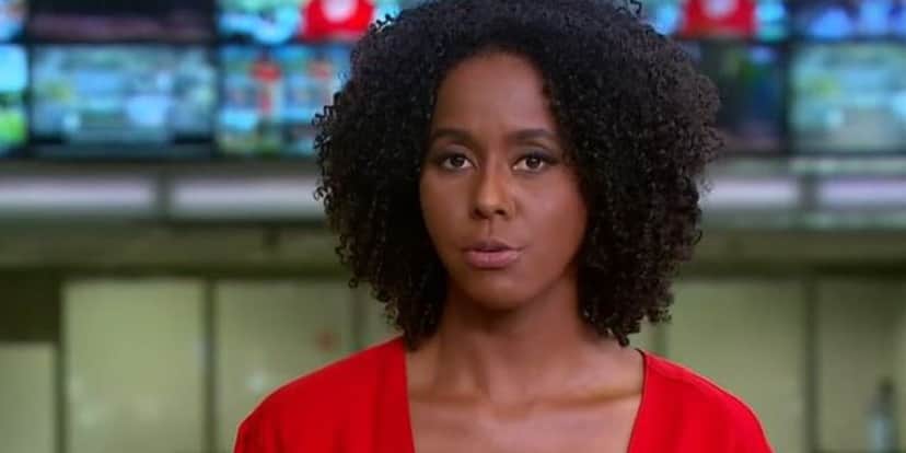 Maju Coutinho no "Jornal Hoje" causou polêmica por causa da roupa (Foto: Reprodução/TV Globo)