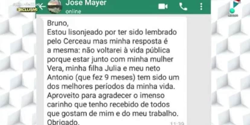 José Mayer ao "A Tarde é Sua" (Foto: Reprodução/RedeTV!) José Mayer ao "A Tarde é Sua" (Foto: Reprodução/RedeTV!)