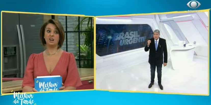 Catia Fonseca e Datena interagiram no "Brasil Urgente" (Foto: Reprodução/Band) Catia Fonseca e Datena interagiram no "Brasil Urgente" (Foto: Reprodução/Band)