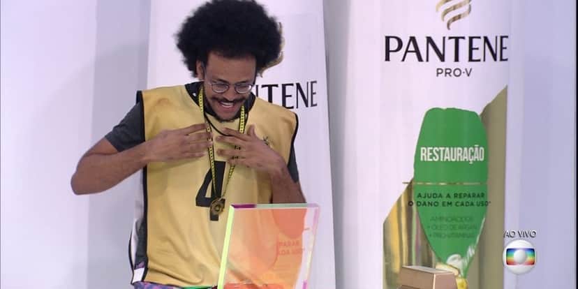 João Luiz é o novo líder do BBB21 (Foto: Reprodução)