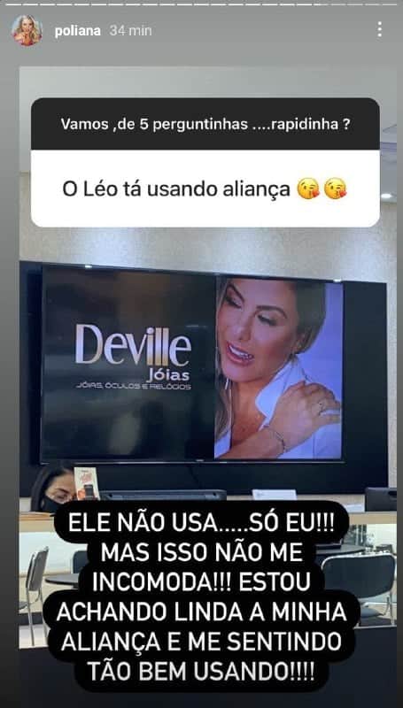 Leonardo não usa aliança 
