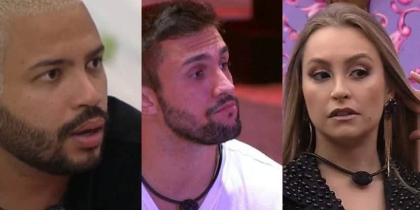 Projota, Arthur e Carla Diaz no BBB21 (Foto: Reprodução) Projota, Arthur e Carla Diaz no BBB21 (Foto: Reprodução)