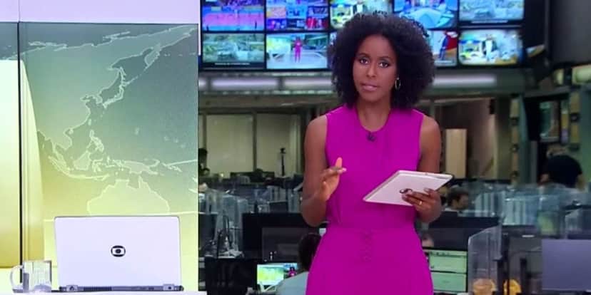 Maju Coutinho abrindo o Jornal Hoje (Foto: Reprodução / Globo) Maju Coutinho abrindo o Jornal Hoje (Foto: Reprodução / Globo)