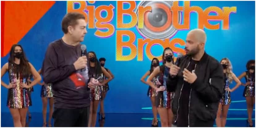 Faustão recebeu Projota no seu Domingão - Foto: Reprodução Faustão recebeu Projota no seu Domingão - Foto: Reprodução
