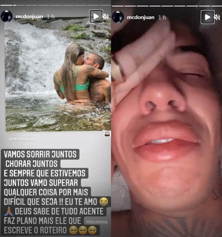 MC Don Juan caiu nos prantos após perda de bebê (Foto: Reprodução/Instagram) MC Don Juan caiu nos prantos após perda de bebê (Foto: Reprodução/Instagram)