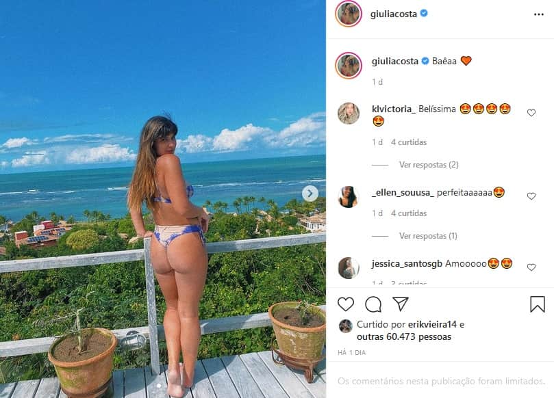 Publicação de Giulia Costa (Imagem: Reprodução)