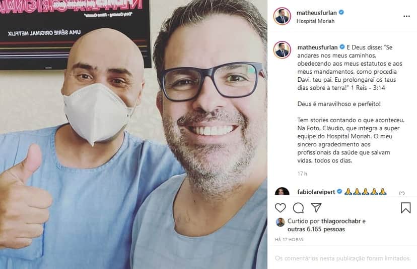 Publicação de Matheus Furlan da record (Imagem: Reprodução) Publicação de Matheus Furlan da record (Imagem: Reprodução)