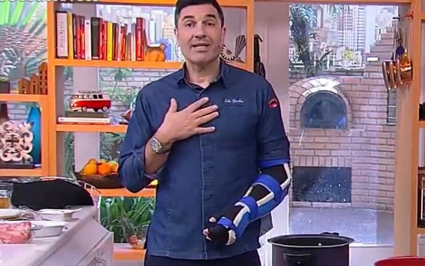 Edu Guedes interrompe The Chef às pressas, confirma grave acidente e desmorona na Band: "Perdi o movimento"