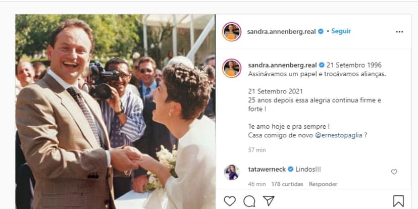 "Assinávamos um papel", diz Sandra Annenberg confirmado desfecho de união com marido após 25 anos