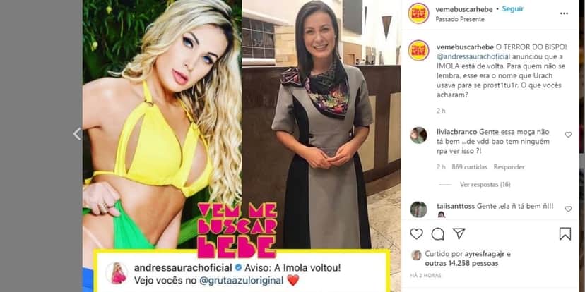 "Aviso", Andressa Urach, após separação e submissão ao ex, é possuída e confirma retorno à bordel: "Voltou" "Aviso", Andressa Urach, após separação e submissão ao ex, é possuída e confirma retorno à bordel: "Voltou"