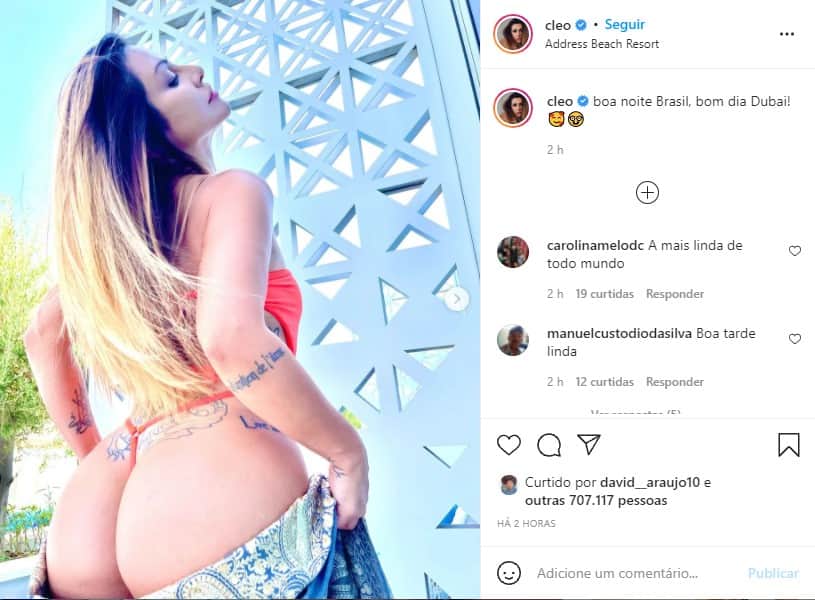 Cleo Pires desce parte de baixo da roupa e exibe bumbum gigante -Foto: Reprodução Cleo Pires desce parte de baixo da roupa e exibe bumbum gigante -Foto: Reprodução