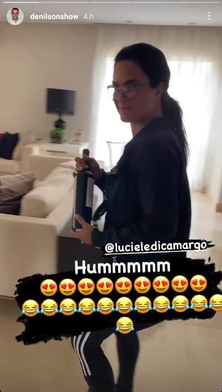 Denílson tentou comprar a esposa com vinho caro (Foto: Reprodução/ Instagram) Denílson tentou comprar a esposa com vinho caro (Foto: Reprodução/ Instagram)