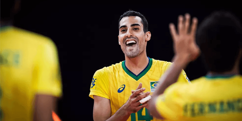 Douglas Souza em jogo de vôlei. (Foto: Divulgação) Douglas Souza em jogo de vôlei. (Foto: Divulgação)