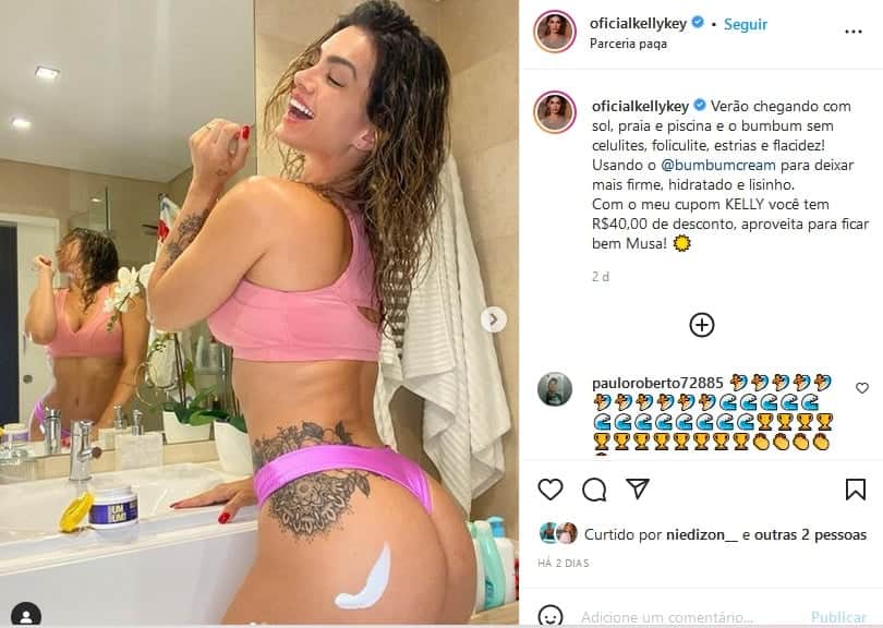 Kelly Key exibindo o seu bumbum (Imagem: Reprodução) Kelly Key exibindo o seu bumbum (Imagem: Reprodução)
