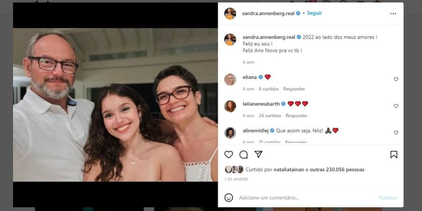 "Te amo hoje e para sempre", Sandra Annenberg vive relação discreta com global e assume de vez: "Eu sou" "Te amo hoje e para sempre", Sandra Annenberg vive relação discreta com global e assume de vez: "Eu sou"