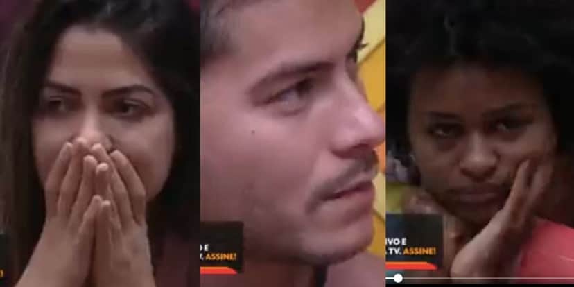 Reações de participantes do BBB22, da Globo (Reprodução) 