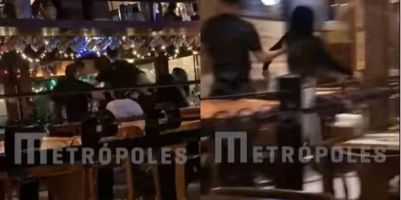 Vídeo mostra momento da briga que aconteceu com equipe de Maraisa (Foto: Reprodução/LeoDias/Metrópoles) Vídeo mostra momento da briga que aconteceu com equipe de Maraisa (Foto: Reprodução/LeoDias/Metrópoles)