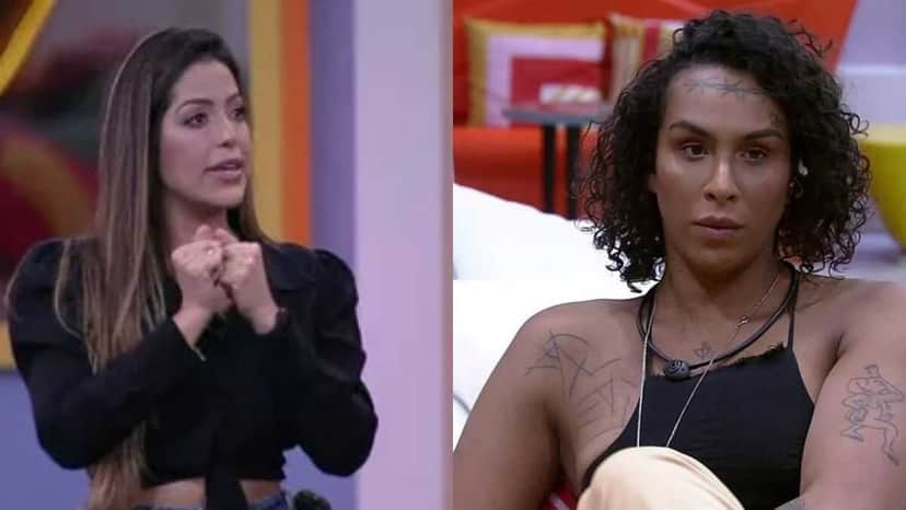 BBB22: Linn da Quebrada e Laís conversam depois do Jogo da Discórdia (Foto: Reprodução/Montagem) BBB22: Linn da Quebrada e Laís conversam depois do Jogo da Discórdia (Foto: Reprodução/Montagem)