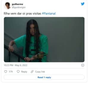 Cenas emblemáticas de "Pantanal", repercutiram na web e deixou o Ibope nas alturas (Foto: Reprodução / Twitter)