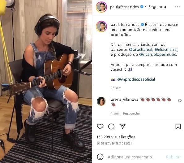 Paula Fernardes falou de 'novo filho' (Foto: Reprodução) Paula Fernardes falou de 'novo filho' (Foto: Reprodução)