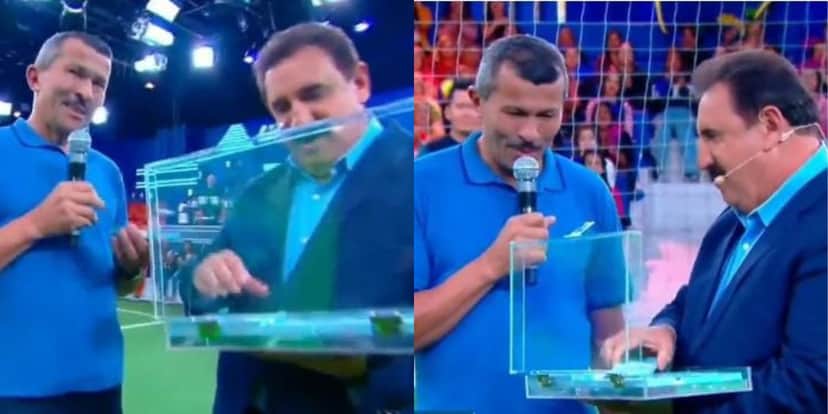 Ratinho cumpre promessa e paga 100 mil para Tonhão (Reprodução: SBT) Ratinho cumpre promessa e paga 100 mil para Tonhão (Reprodução: SBT)