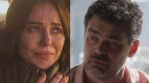 Pat (Paolla Oliveira) chora em cena de Cara e Coragem; personagem descobre doença do marido (Foto: Reprodução / Globo) Pat (Paolla Oliveira) chora em cena de Cara e Coragem; personagem descobre doença do marido (Foto: Reprodução / Globo)