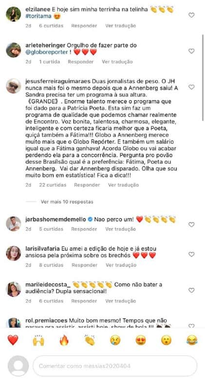 Sandra Annenberg teve seu trabalho reconhecido por um internauta (Foto: Reprodução) Sandra Annenberg teve seu trabalho reconhecido por um internauta (Foto: Reprodução)