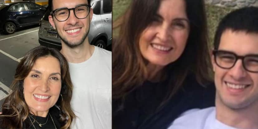 Fátima Bernardes divulga foto com filho que mora fora do Brasil e beleza do rapaz impressiona: "Lindo"
