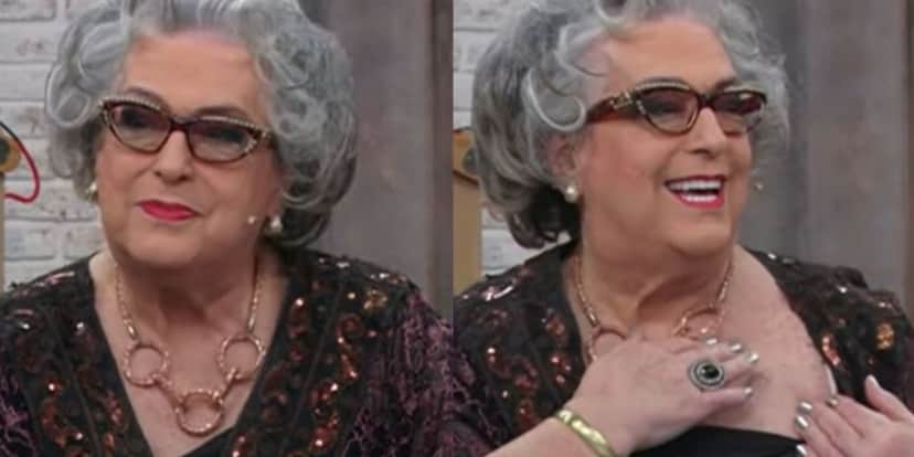 Apresentadora Mamma Bruschetta surpreende telespectadores e puxa blusa para mostrar detalhe inusitado no seu corpo - Reprodução