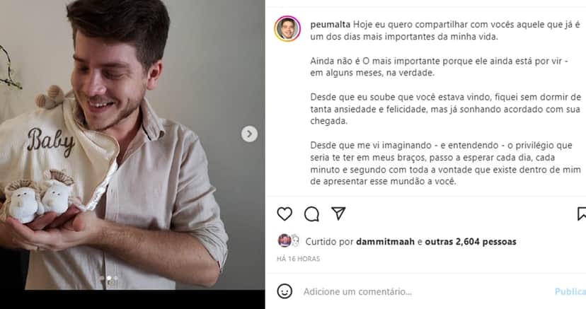 Pedro Malta anuncia nas redes sociais que vai ser pai do seu primeiro filho Pedro Malta anuncia nas redes sociais que vai ser pai do seu primeiro filho