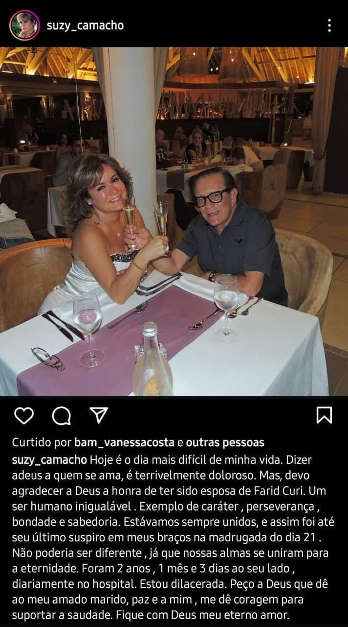 Publicaçao de Suzy (Foto: Reprodução/ Instagram) Publicaçao de Suzy (Foto: Reprodução/ Instagram)